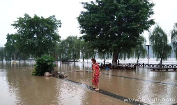 梦见涨水淹路