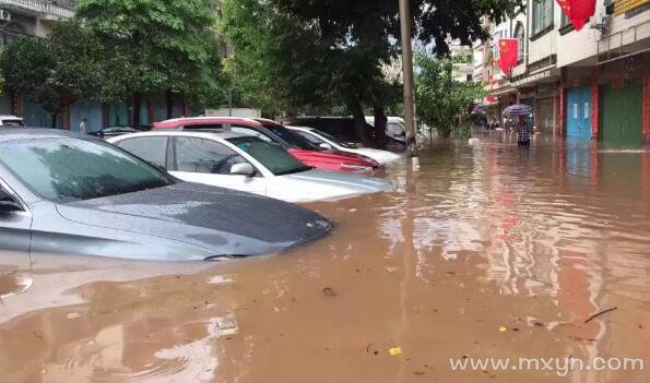 梦见涨水淹路