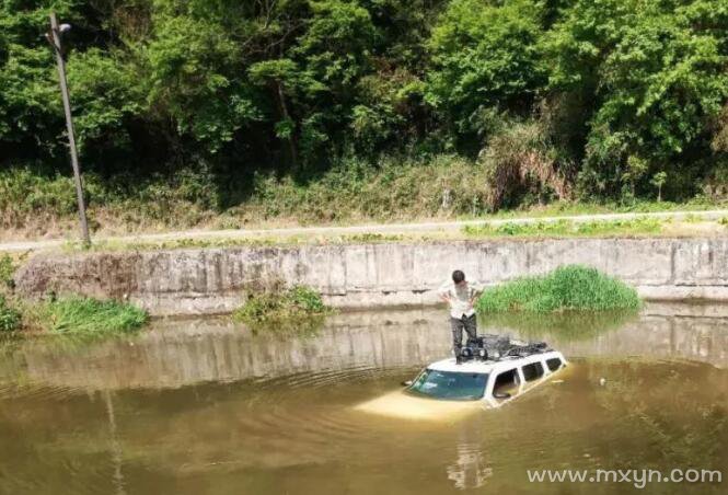 梦见车掉河里